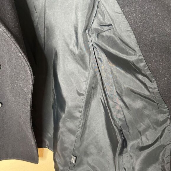 Polo Jeans Co. Ralph Lauren Pea Coat Women's Medium Black Double breasted Wool - Picture 6 of 10